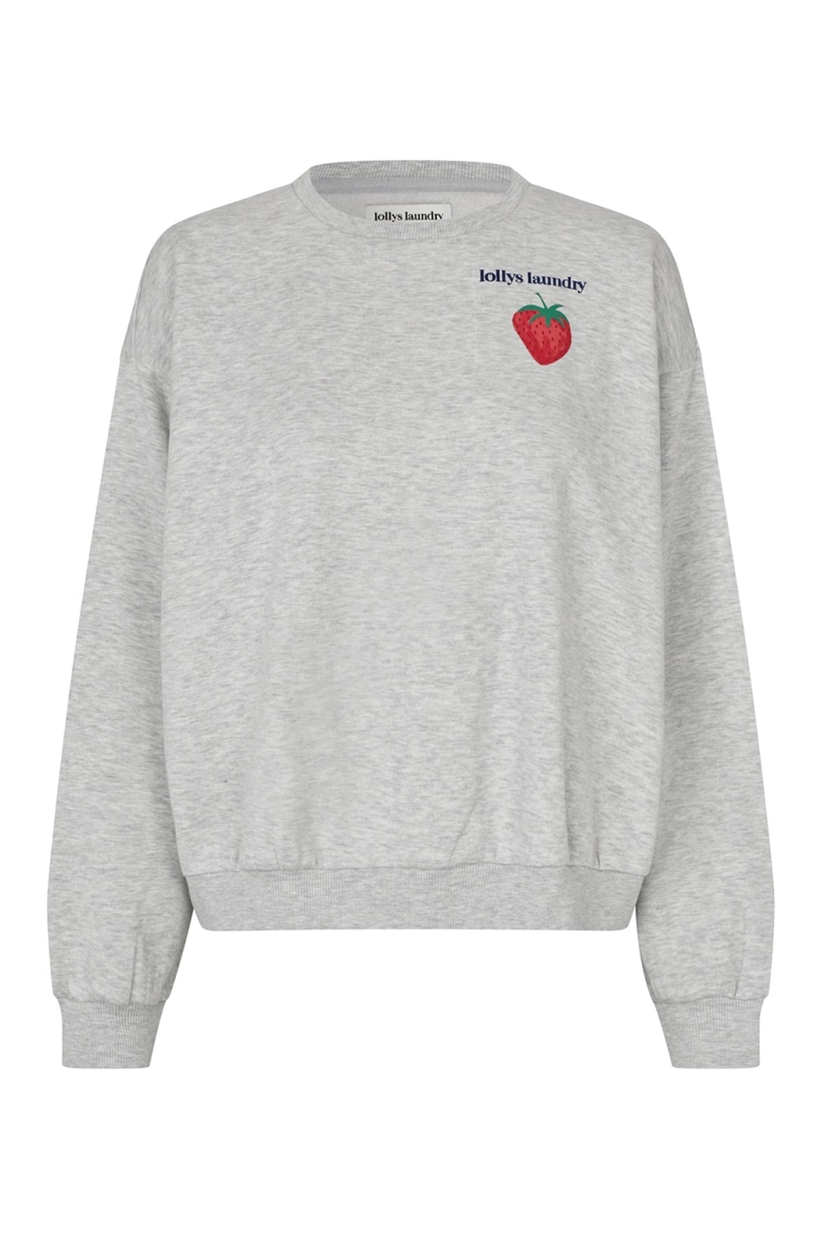 SydneyLL Strawberry Sweatshirt 13 Ljusgråmelerad - 26124-1080