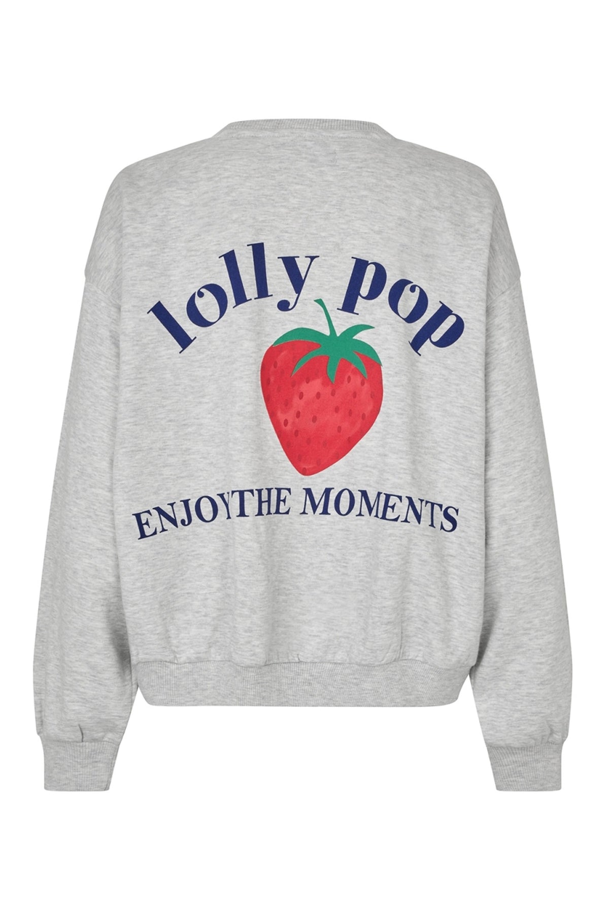 SydneyLL Strawberry Sweatshirt 13 Ljusgråmelerad - 26124-1080