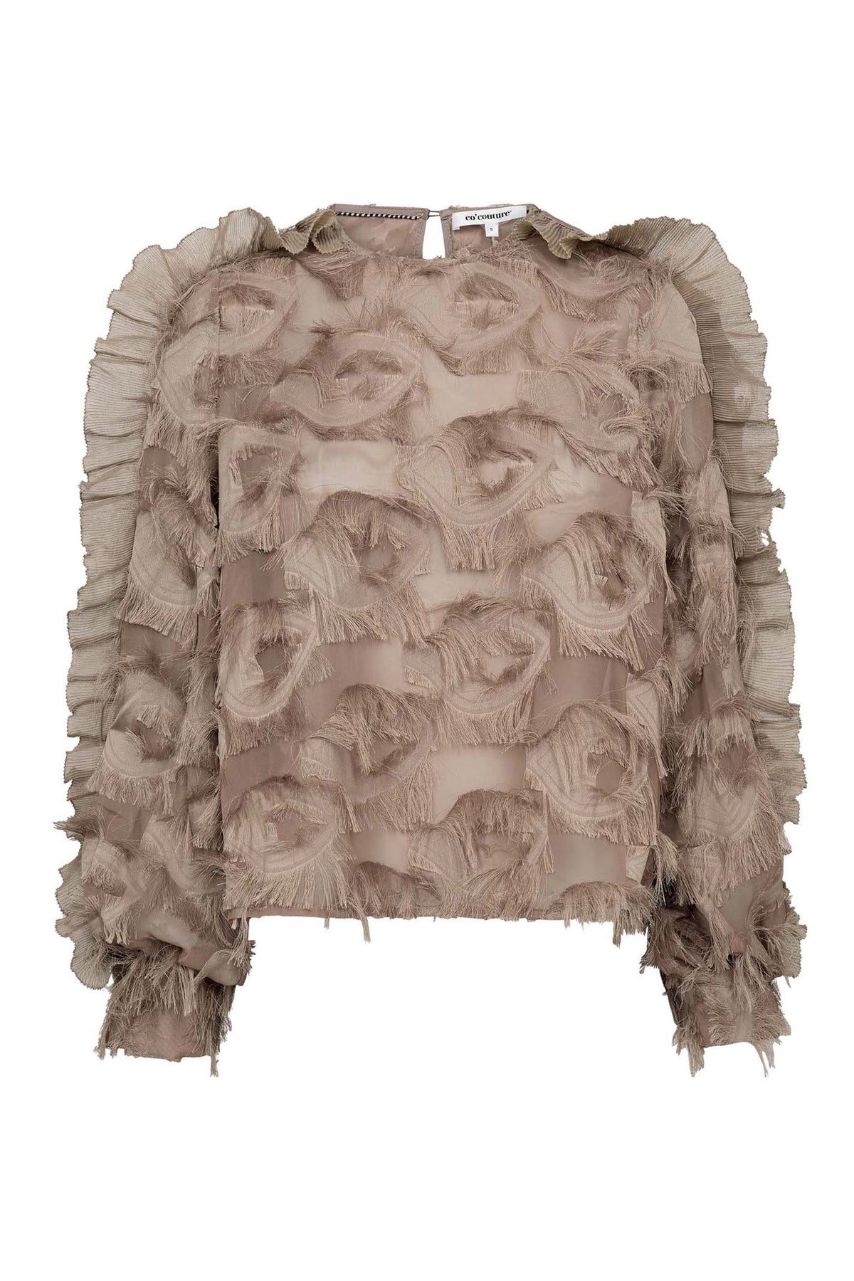 SyraCC Structure Blouse 154-Walnut - 35978