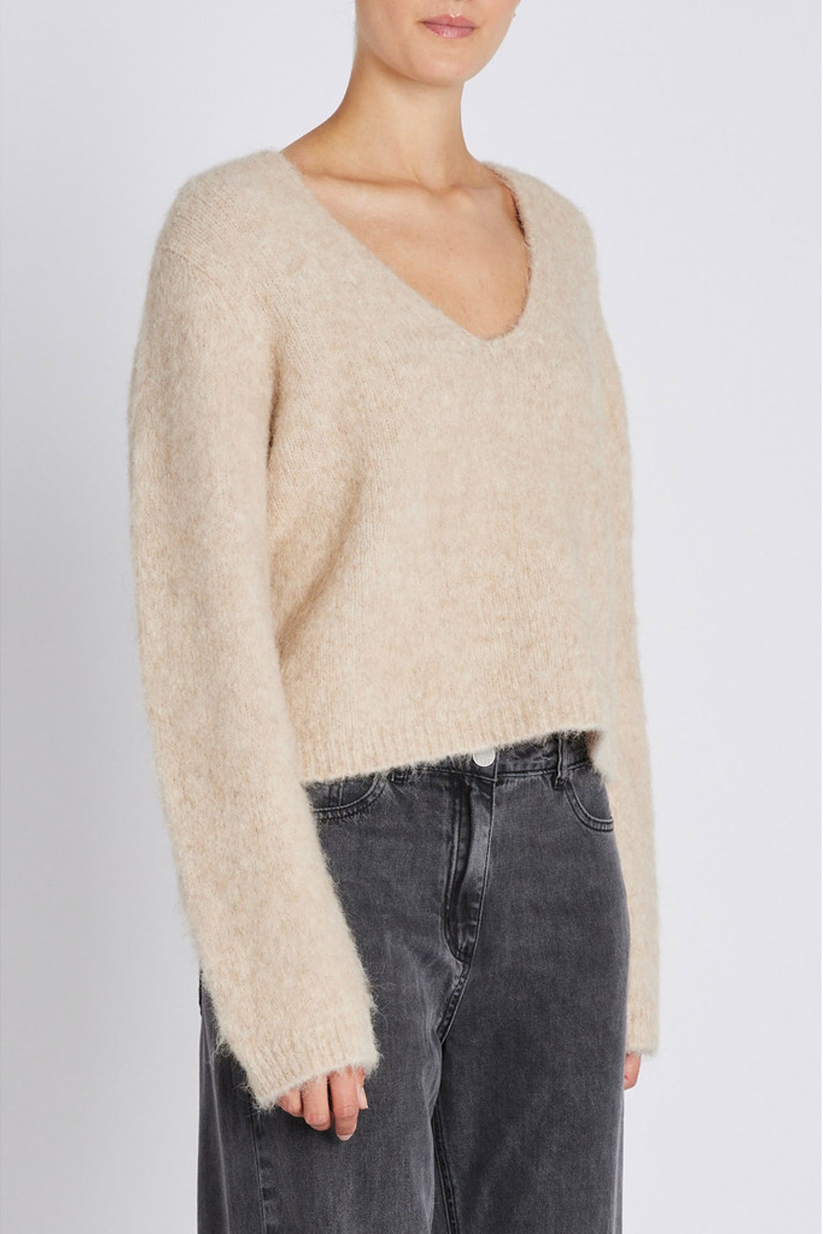 SyringabrushedBBElaia stickad Beige - BBW4606