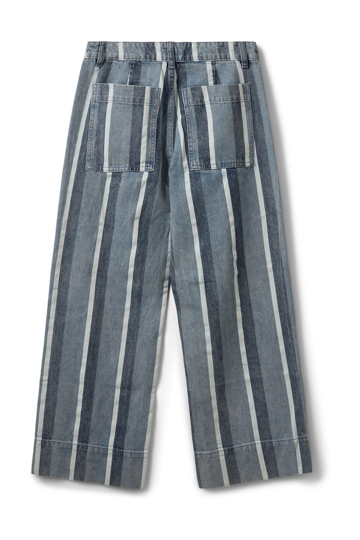 TOULOUSESW STRIPED CROPPED JEA 5127 Blå&Vit Denimrandig - S262276