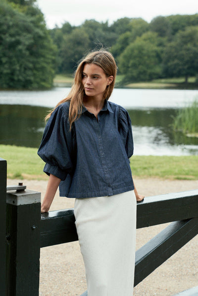 Etta Denim Shirt Blue - 170462 Thumbnail