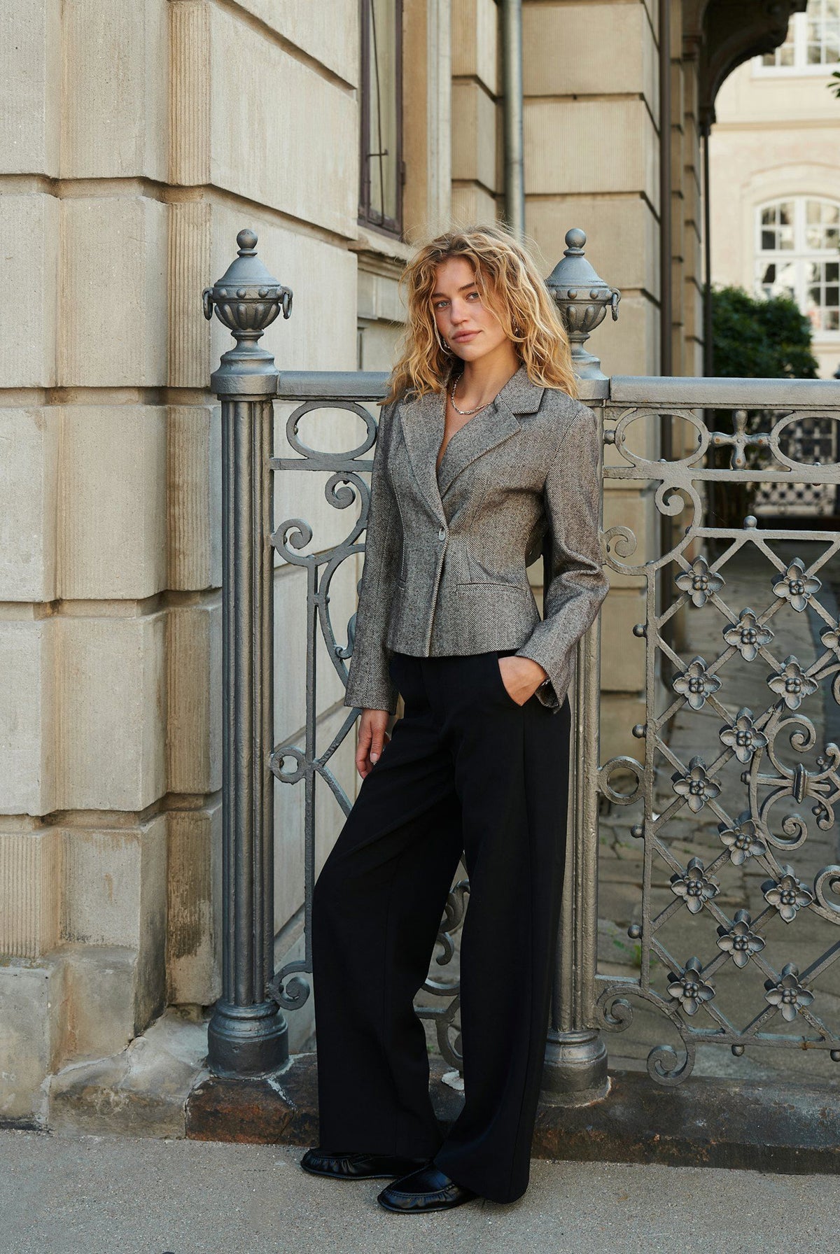 Valia Herringbone S Blazer Dark brown - 168314