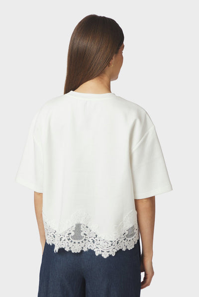 Iria Lace Tee White - 170063 Thumbnail