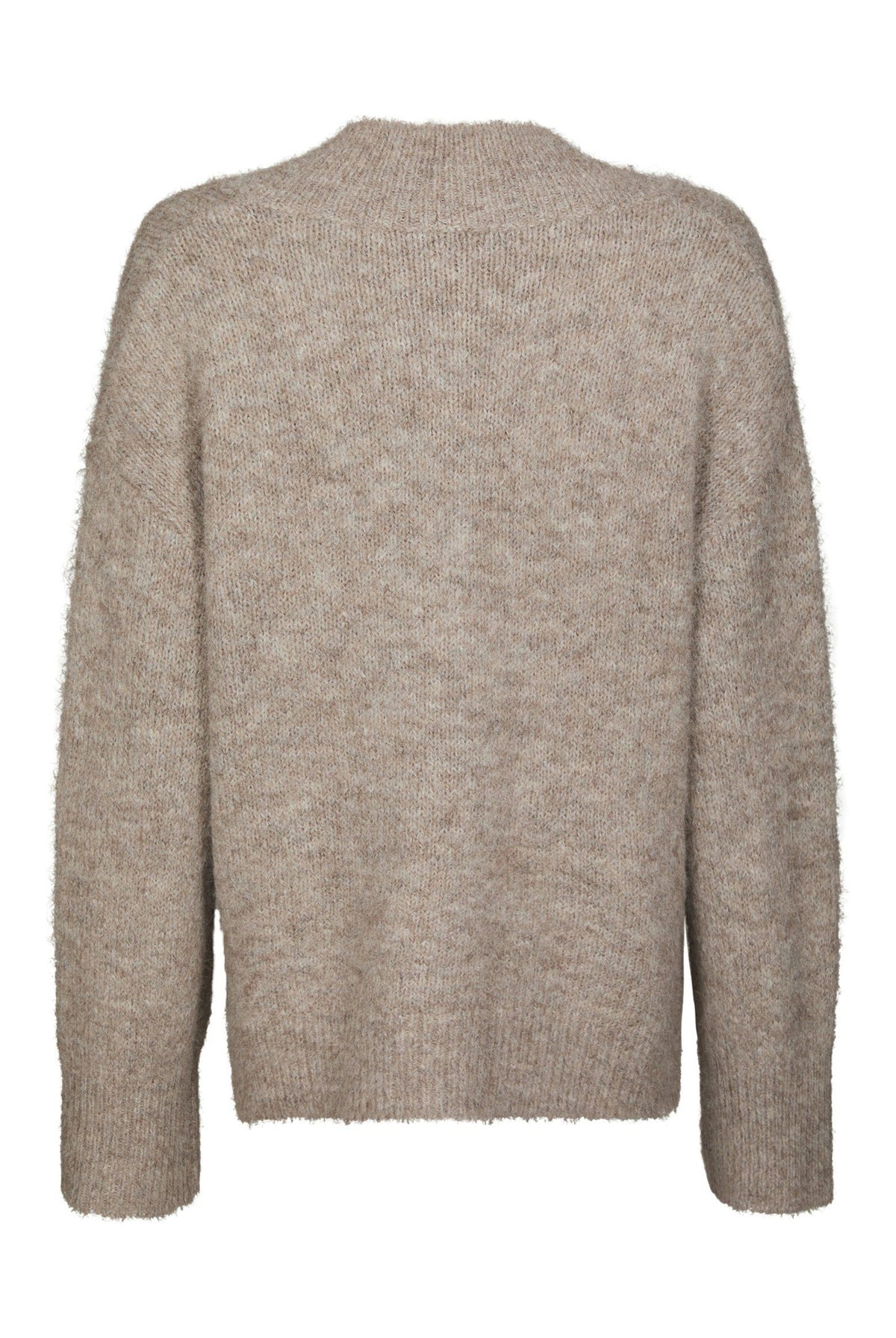 Melli Fluffy Knit Blouse BEIGE MELANGE - 167715