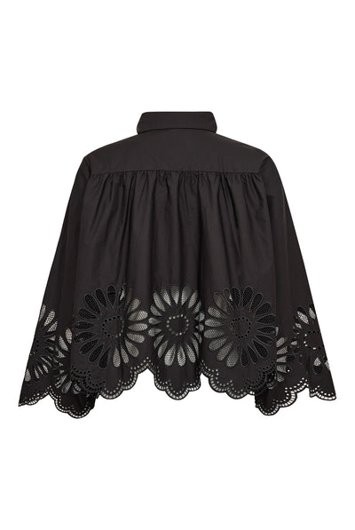 MeliseCC Emb. LS Shirt 65001-Svart - 500281 Thumbnail