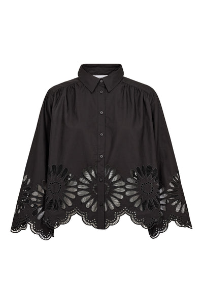 MeliseCC Emb. LS Shirt 65001-Svart - 500281 Thumbnail