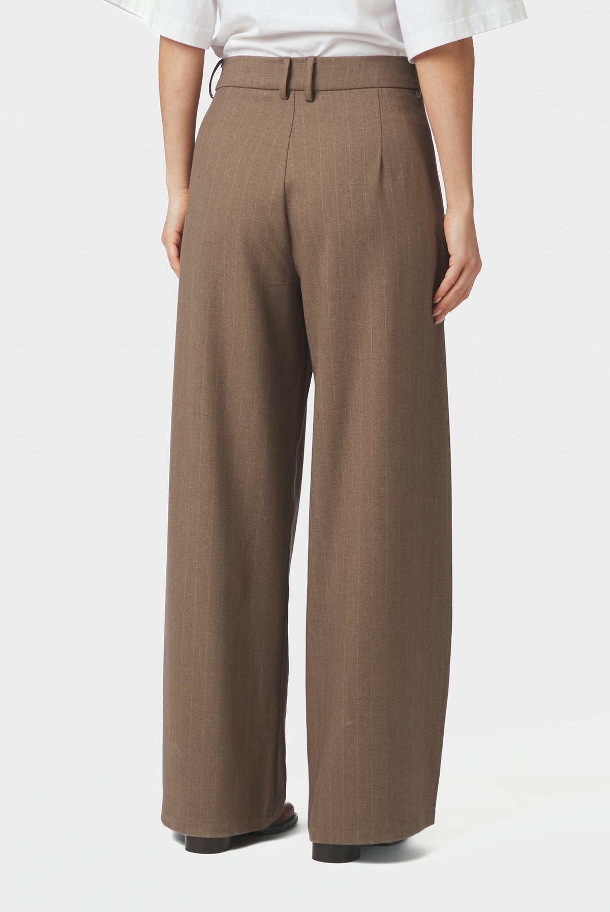 Essiall Pinstripe Pants TAUPE - 170084