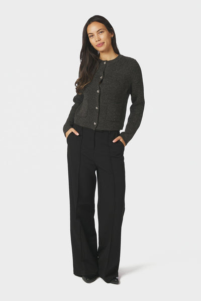Elbie Knit Cardigan Antracit - 162966 Thumbnail
