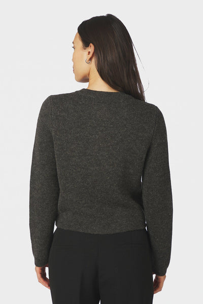 Elbie Knit Cardigan Antracit - 162966 Thumbnail