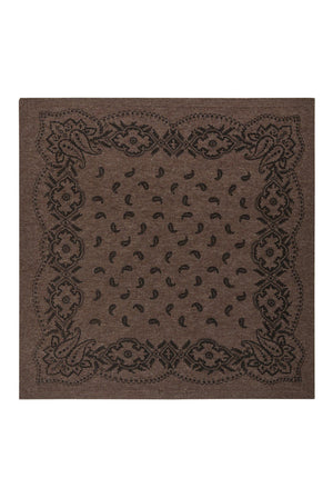 Adelina Paisley Stickad Halsduk Brunmelerad - 169506