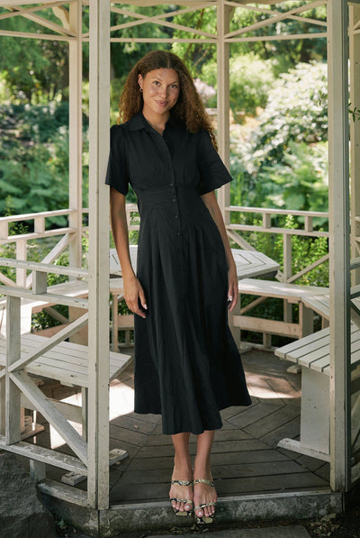 Baia Poplin Dress Svart - 165343 Thumbnail
