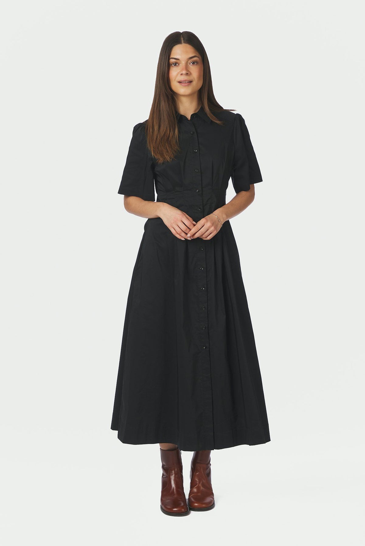 Baia Poplin Dress Svart - 165343