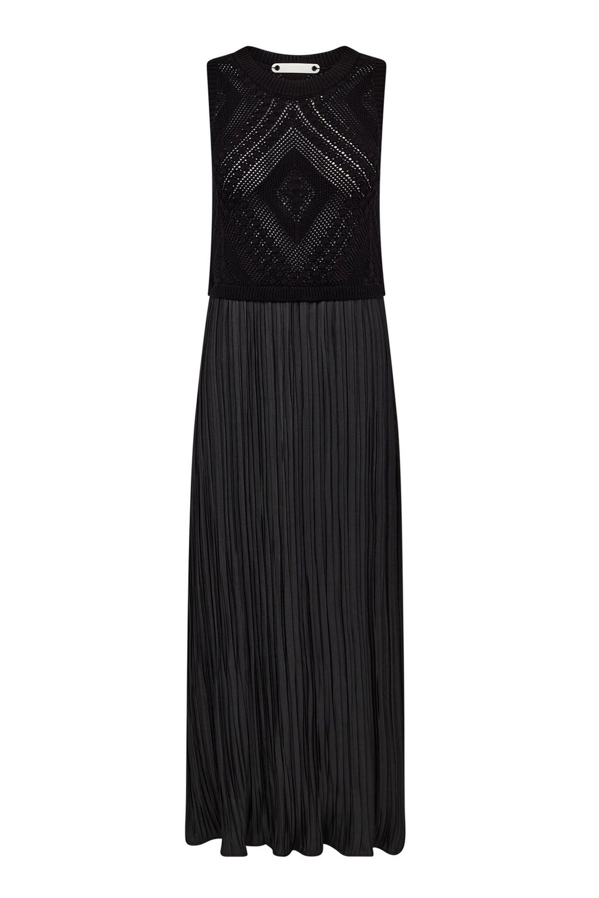 TammyCC Plissé Mix Dress 96-Black - 46059