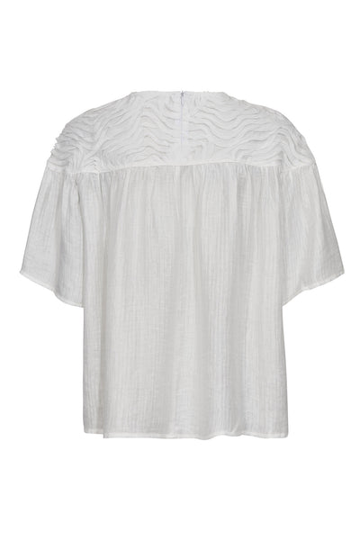 TassyCC Flower SS Blouse 4000-White - 45072 Thumbnail