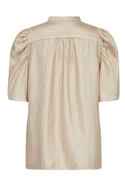 TassyCC Lace SS Puff Shirt 320-Bisquit - 45111 Thumbnail