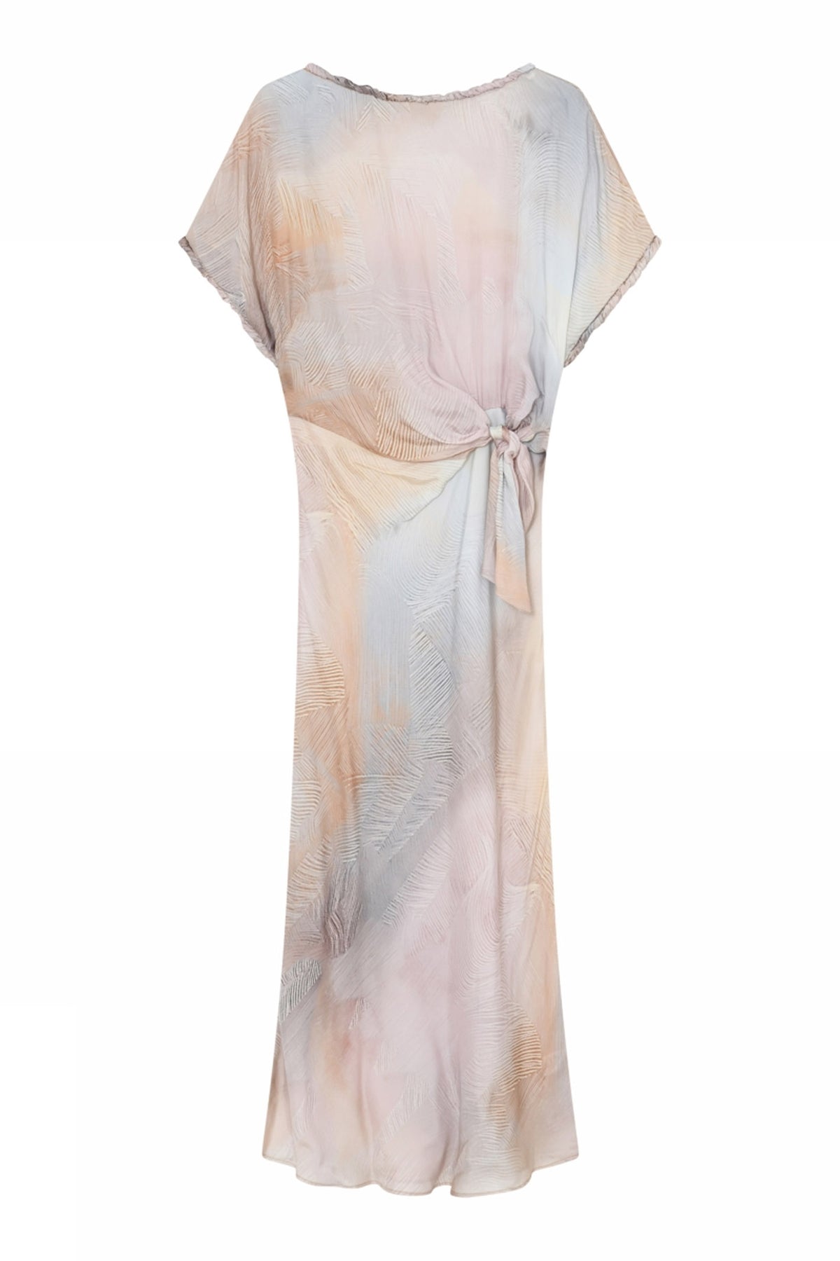 Tiara, lång klänning 82037-Beige/Blå - 61508/7355