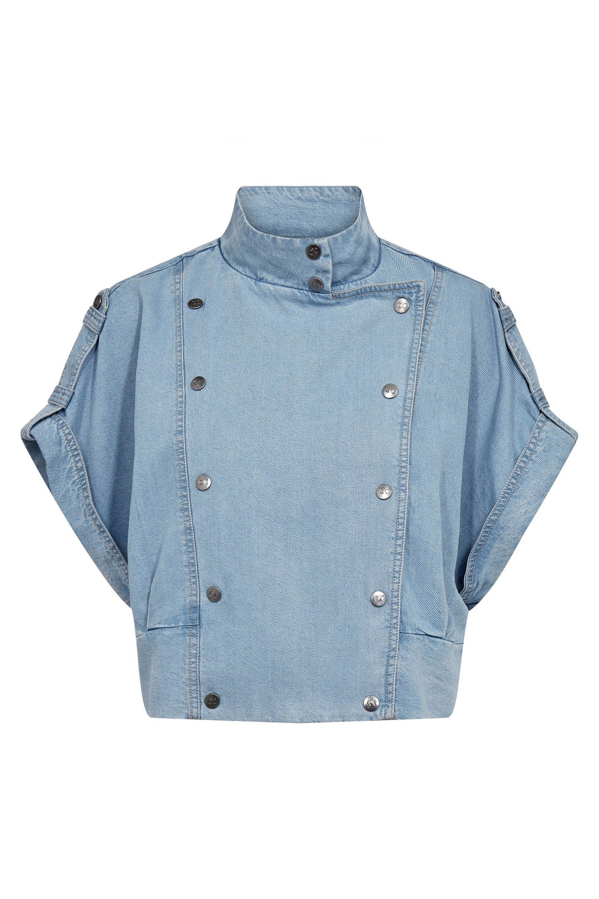 TillyCC Vest 114-Fade Denim - 40050
