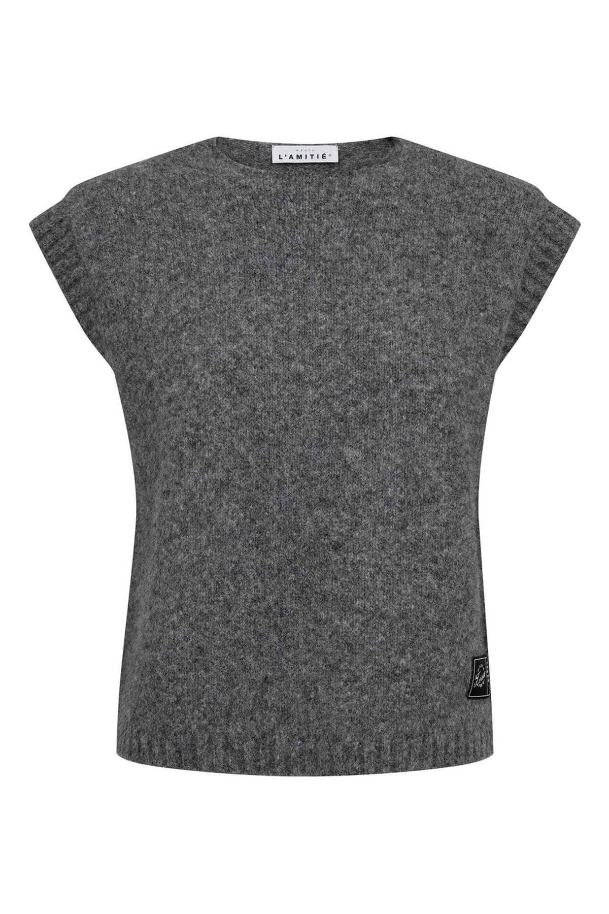 Toby Stickad Väst Mid Grey Melange - HL10339