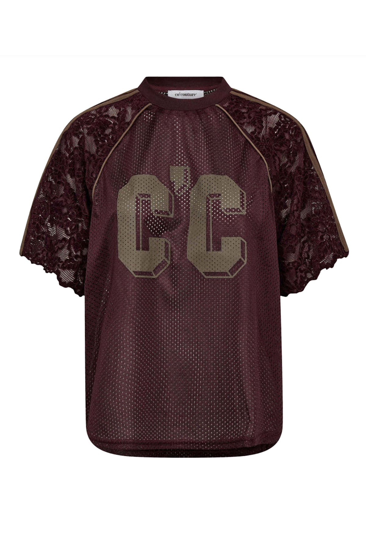 TreyCC Lace Tee 154-Walnut 45046