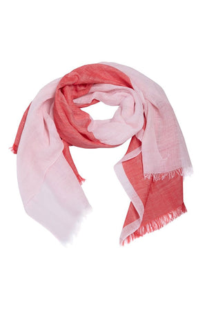 Two tone Scarf CHALK PINK/FIERY RED - 261-5123-5751