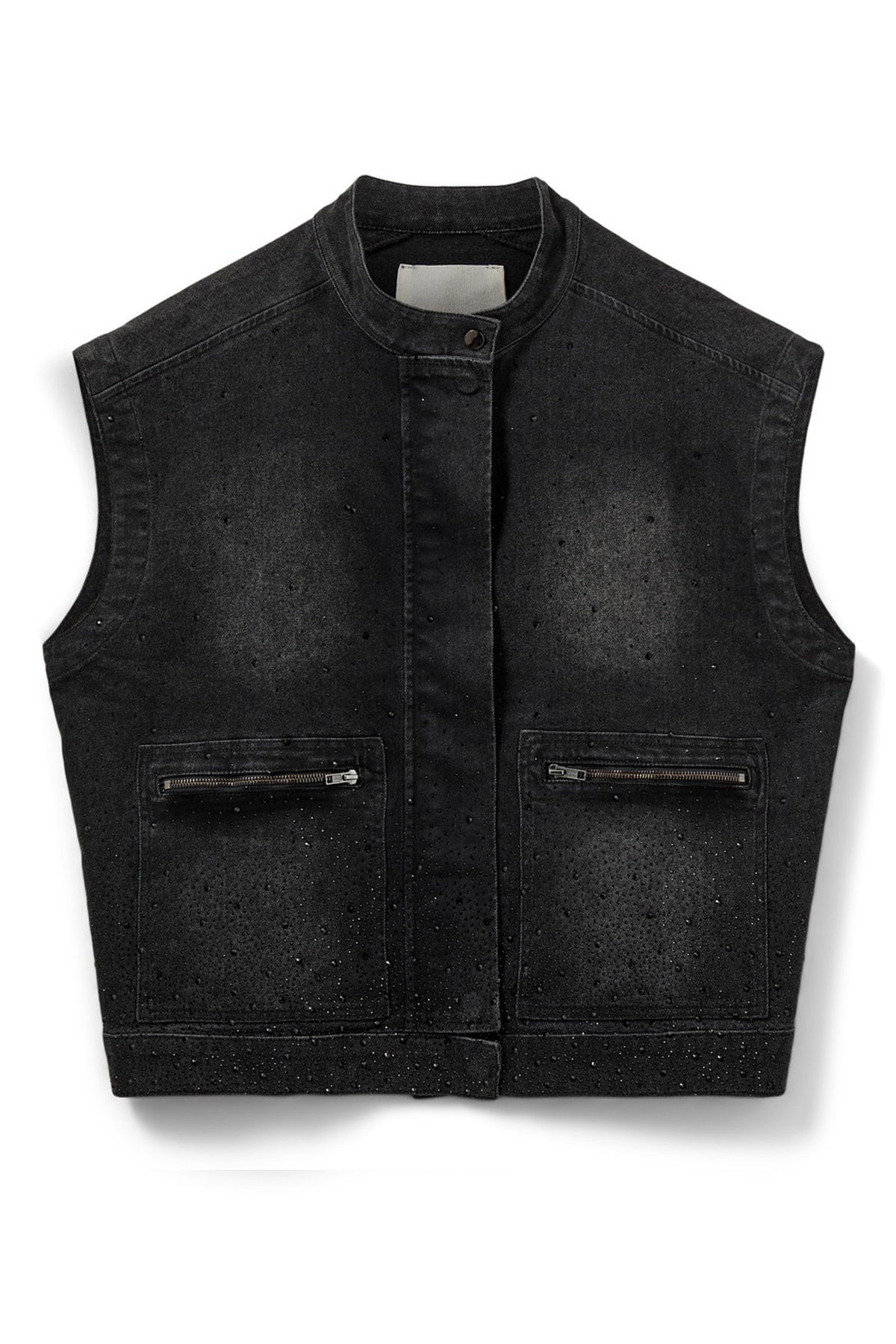 VEGASW VEST 1015 Tvättad svart - S253170
