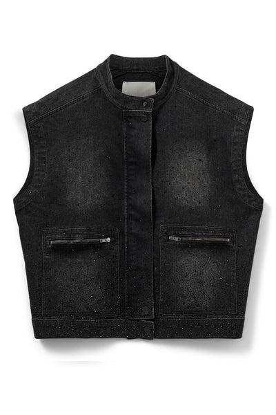 VEGASW VEST 1015 Tvättad svart - S253170 Thumbnail