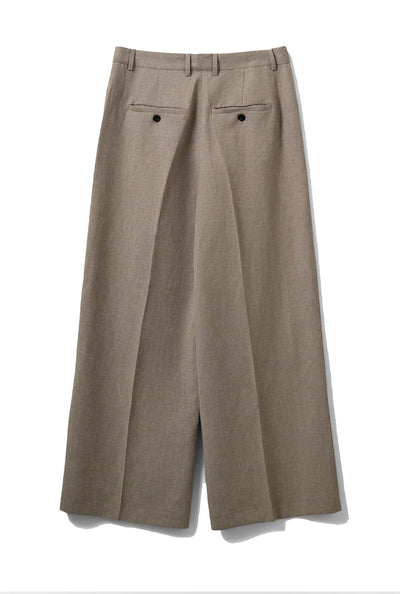 Izrasw Linen Mix Trousers Dark Sand - S262236 Thumbnail