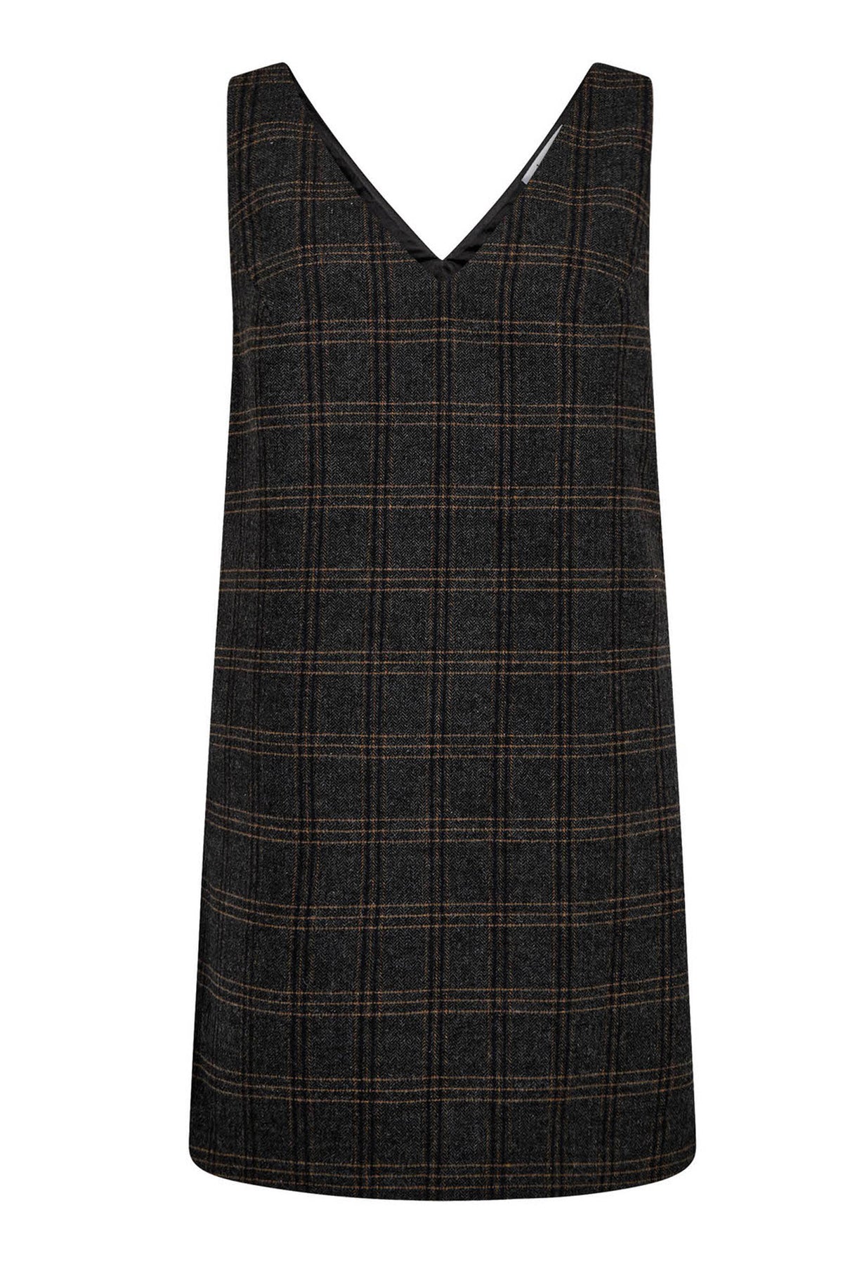 ValerieCC Spencer V-Dress 140-Mörkgrå - 36523