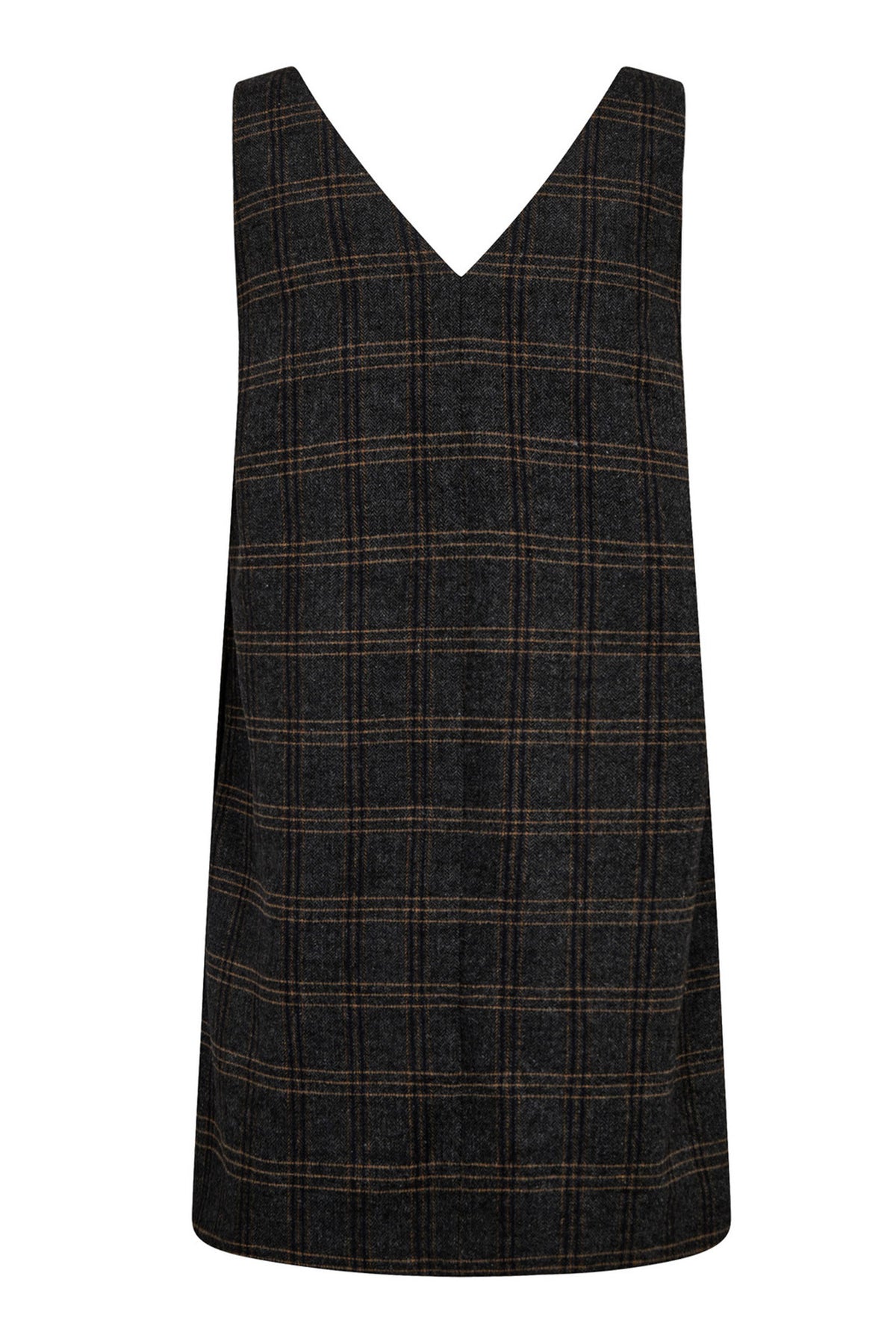 ValerieCC Spencer V-Dress 140-Mörkgrå - 36523