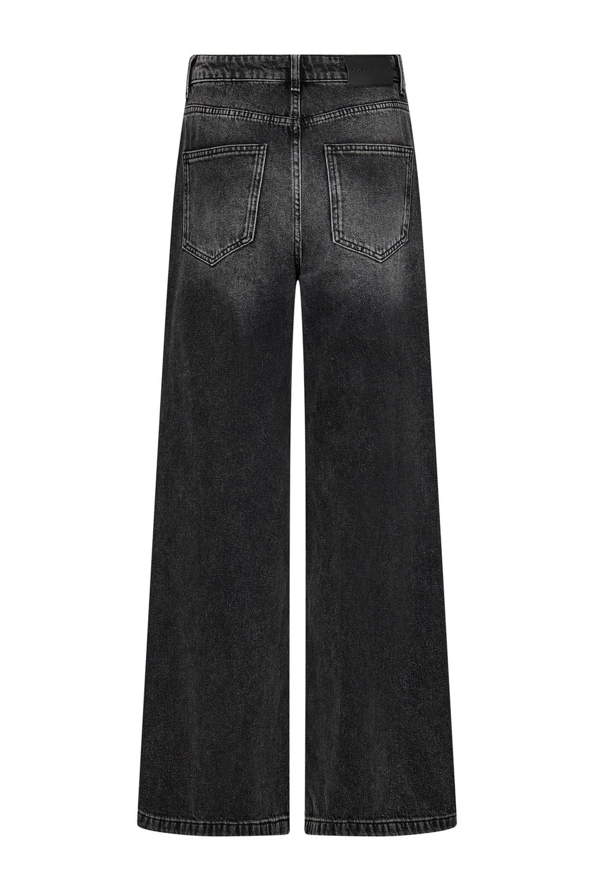 VickyCC Stud Wide Jeans 96-Black - 31638