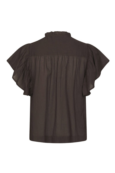 Vinsa S Voile Top Dark brown - 169039 Thumbnail