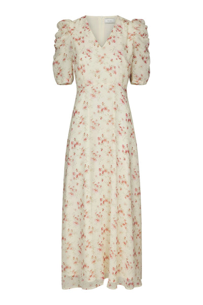 Vira Floral Klänning Creme - 169209 Thumbnail