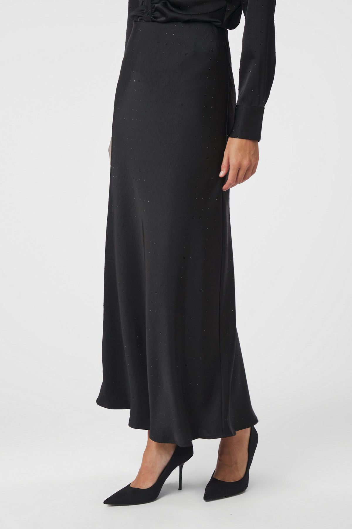 Viso Heavy Sateen Bedaz Skirt Svart - 166890