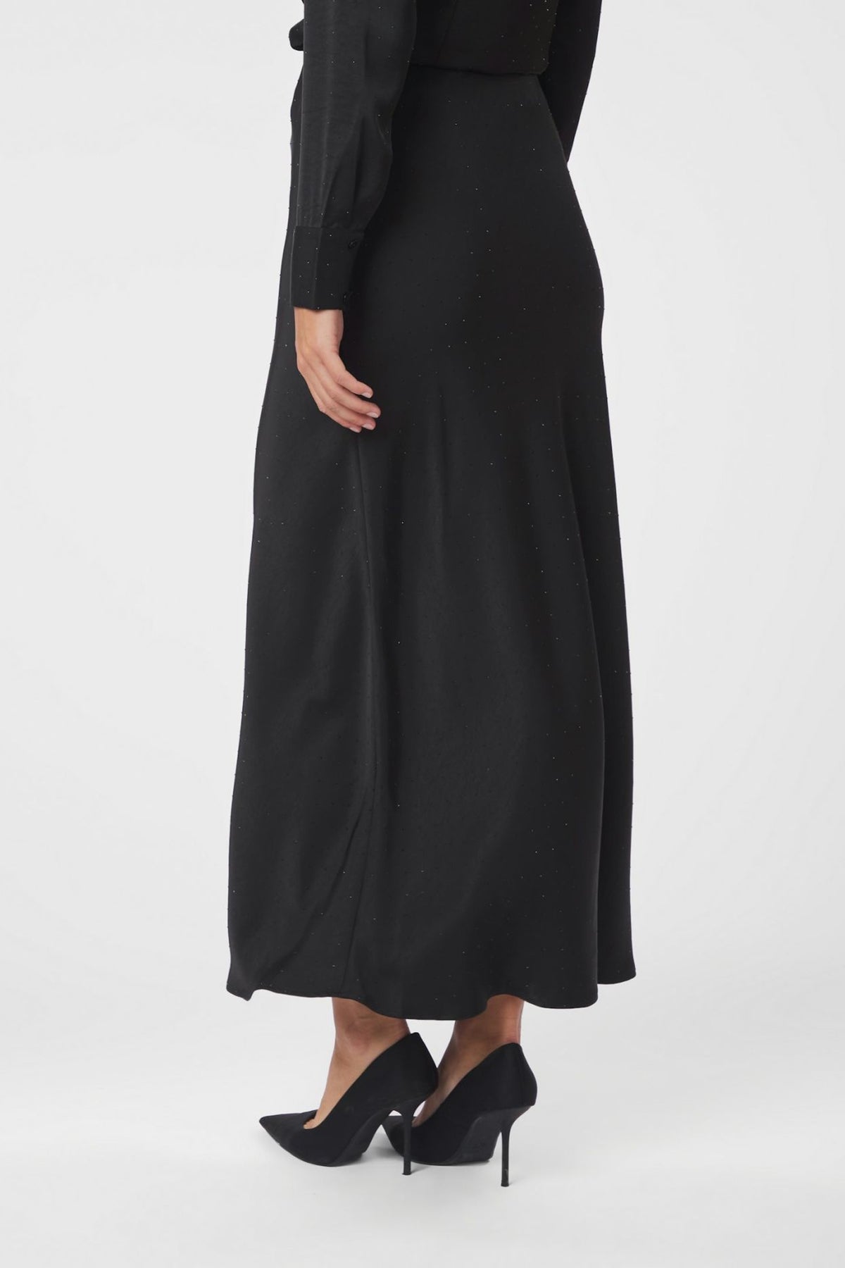 Viso Heavy Sateen Bedaz Skirt Svart - 166890