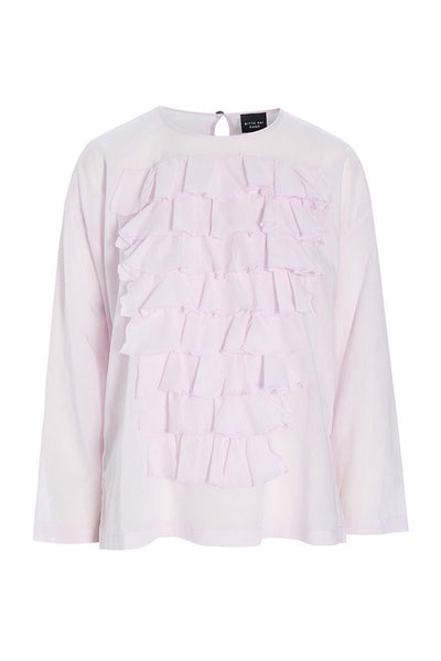 Washi voile-blus med volanger Blush - 257-2357-5428 Thumbnail