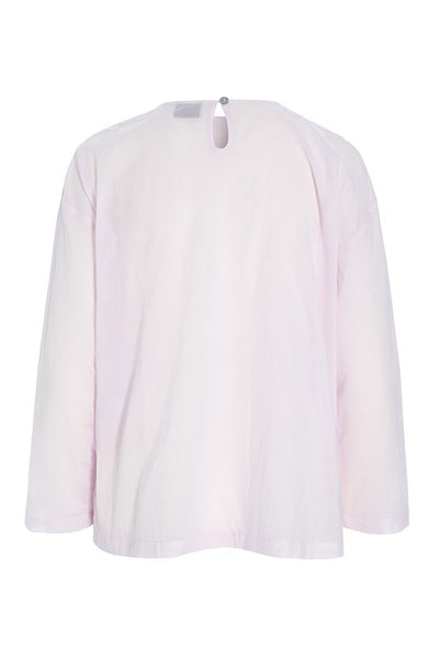 Washi voile-blus med volanger Blush - 257-2357-5428 Thumbnail