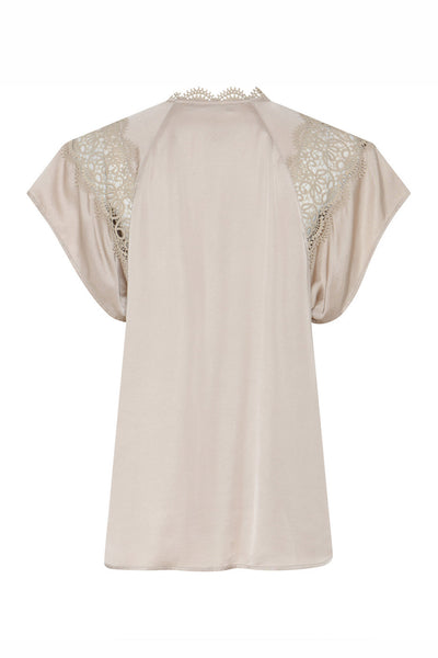 Weckiabbsynje Blus Beige - BBW4853 Thumbnail