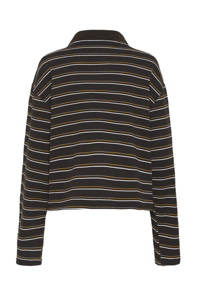 GZpilova LS polo tee Ganache randig - 109843 - 10911483 Thumbnail