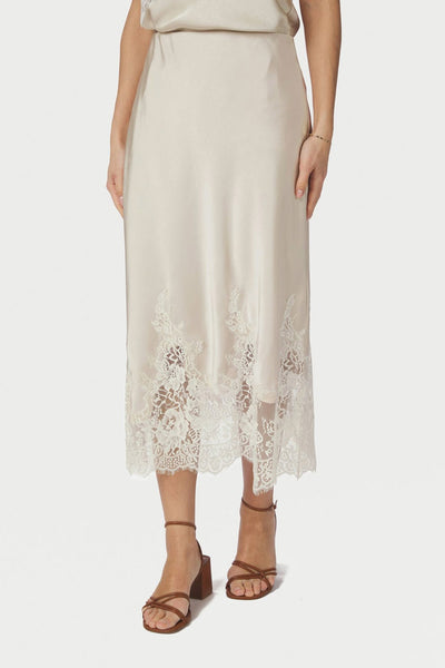 Yelina Heavy Sateen Skirt CHAMPAGNE - 169332 Thumbnail
