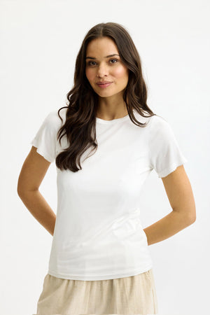 Yvonne t-shirt kort ärm Vit - 17185