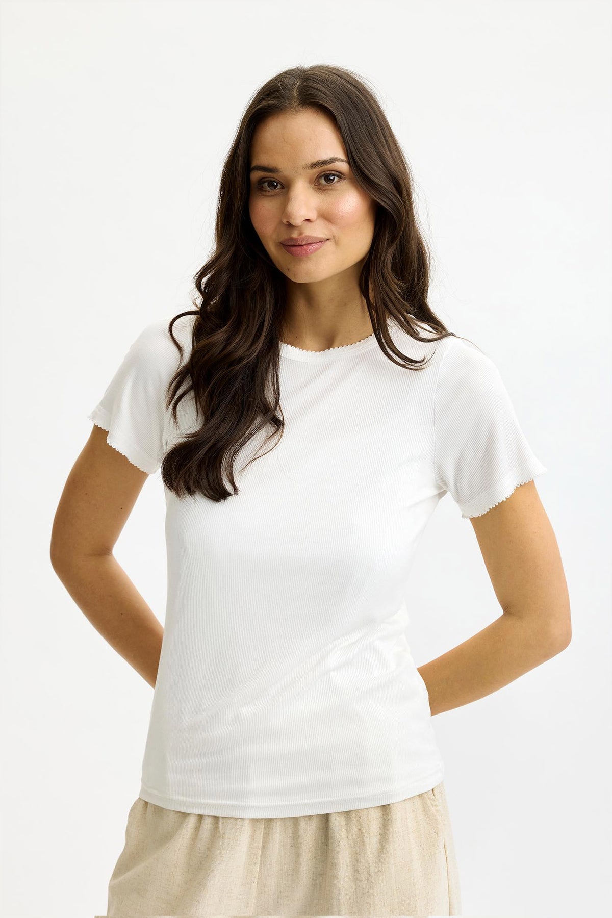 Yvonne t-shirt kort ärm Vit - 17185