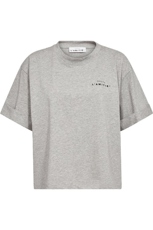 HL Crew Neck Crop Tee Gråmelerad - HL10122