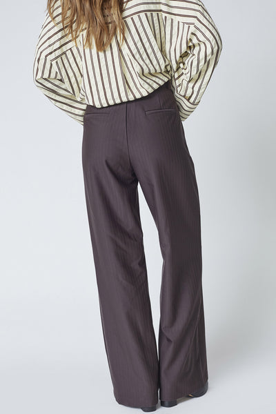 ZellaCC Wide Pant 145-Dark Brown - 41039 Thumbnail