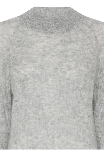 Fluffybbama Knit Ljusgråmelerad - BBW4845 Thumbnail