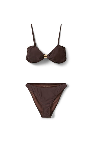 GISELASW BIKINI WITH GOLDEN BU 7162 Intense Brown - S262391 Thumbnail