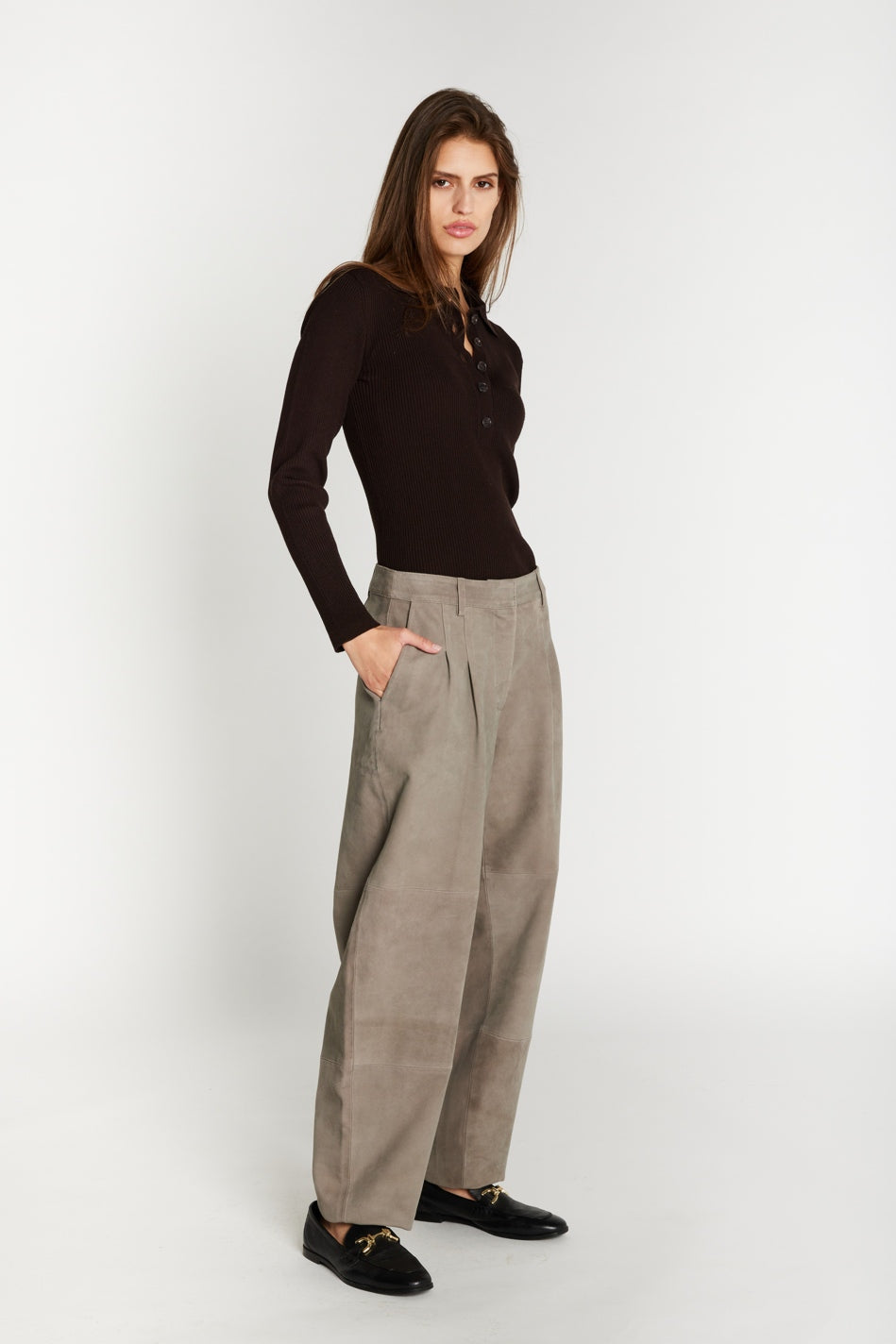 SuedaBBBarel mockabyxor Taupe Grey - BBW5196