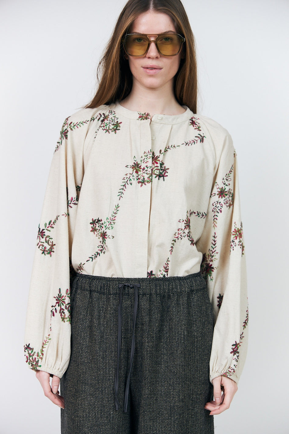 HaileyLL Shirt LS 02 Creme - 26437-1026