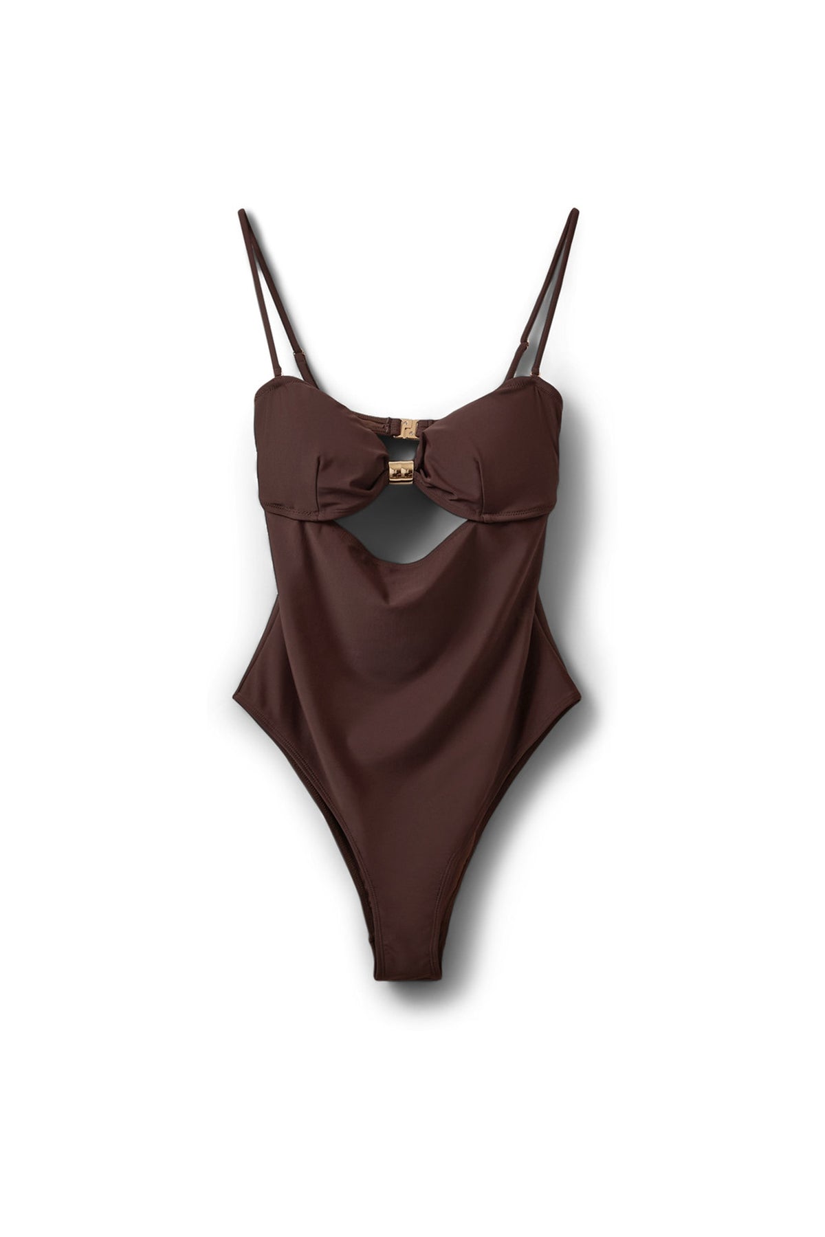 GALIASW BADDRÄKT MED GULD-B 7162 Intense Brown - S262390