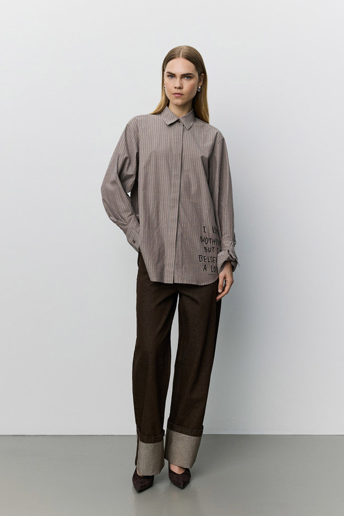 Abbysw Mumin-tröja Brunrandig - S263100